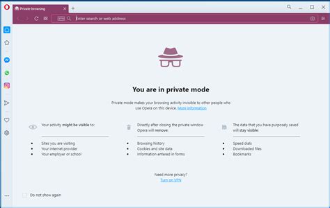 does opera have incognito mode does opera support multiple browser modes?
